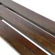 Minimalist vintage sofa design in wengé wood solid slatted bench