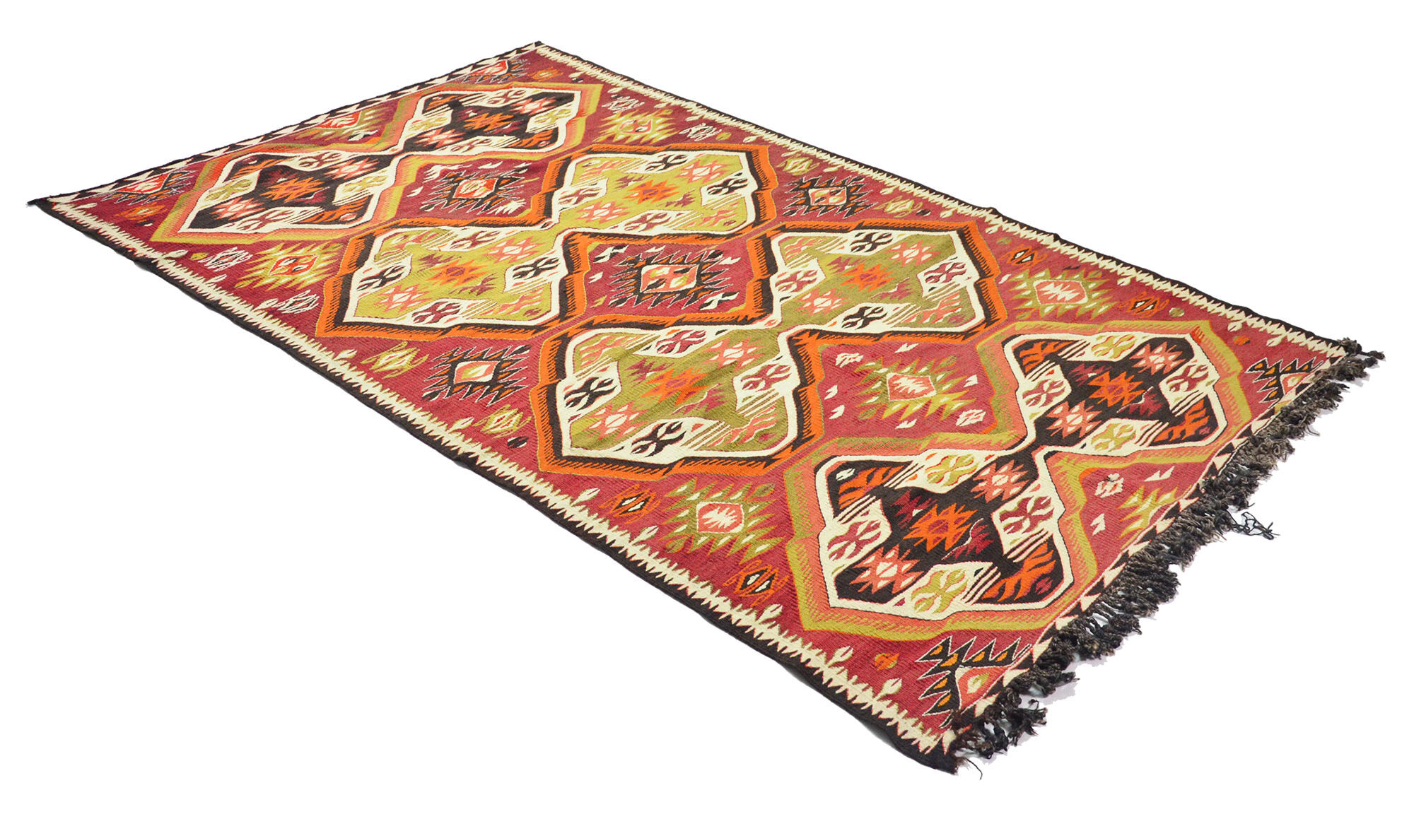 Anatolian handmade kilim rug 283 cm x 166 cm