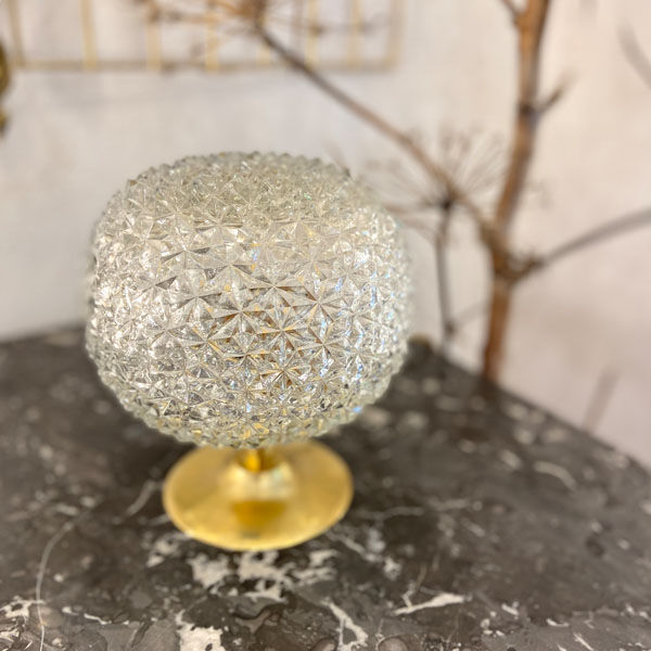 Globe lamp "diamond tips" glass