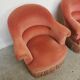 Paire de fauteuils crapaud vintage