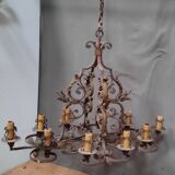 wrought iron chandelier medieval style