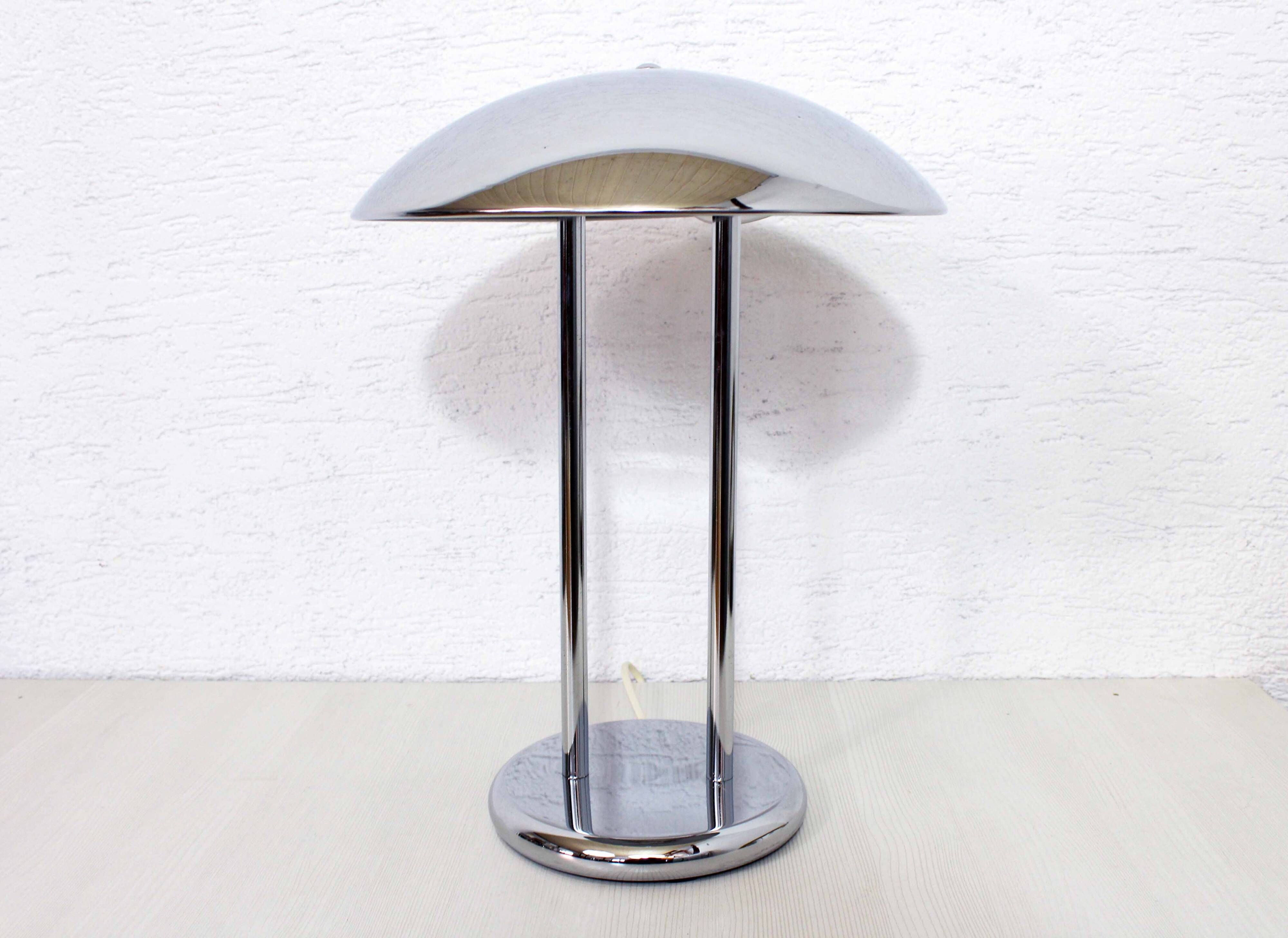 Lampe champignon en métal chromé 1980