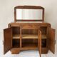 Art Deco buffet from the 1930s, solid wood, marble top, removable mirror.