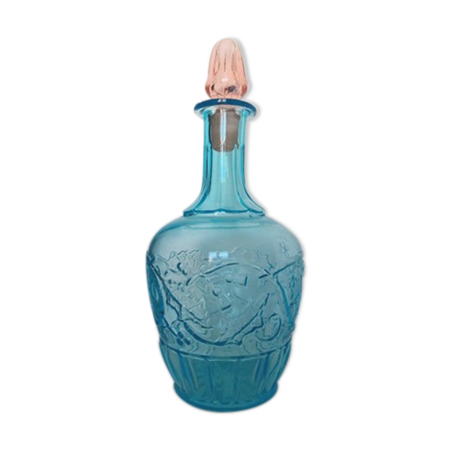 Romantic turquoise and pink flask