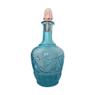 Romantic turquoise and pink flask