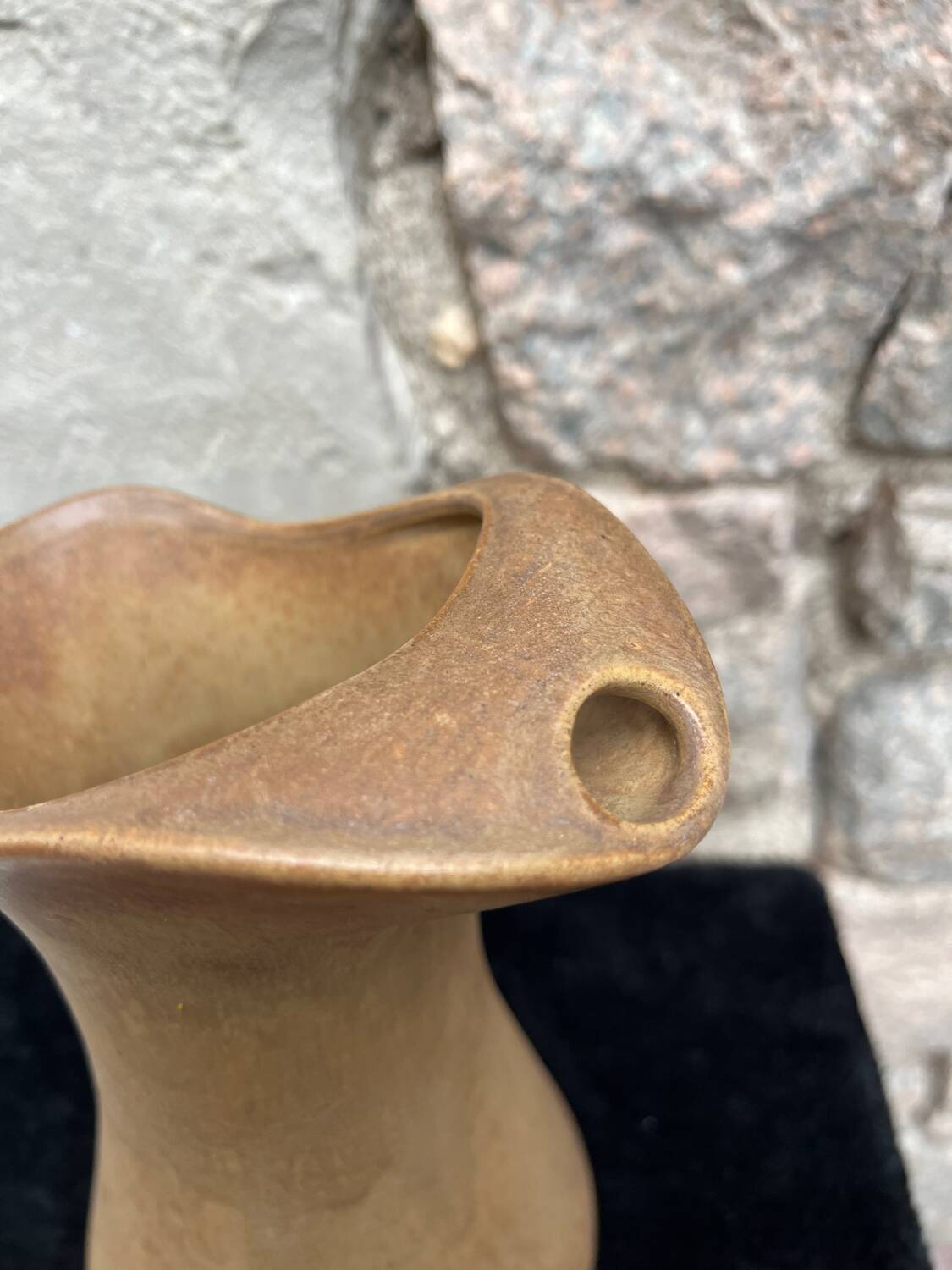 Antique flamed stoneware jug