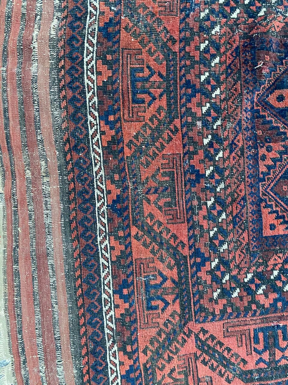Old carpet Afghan Belutch 122x220 cm