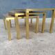 Brass nest of tables 1970
