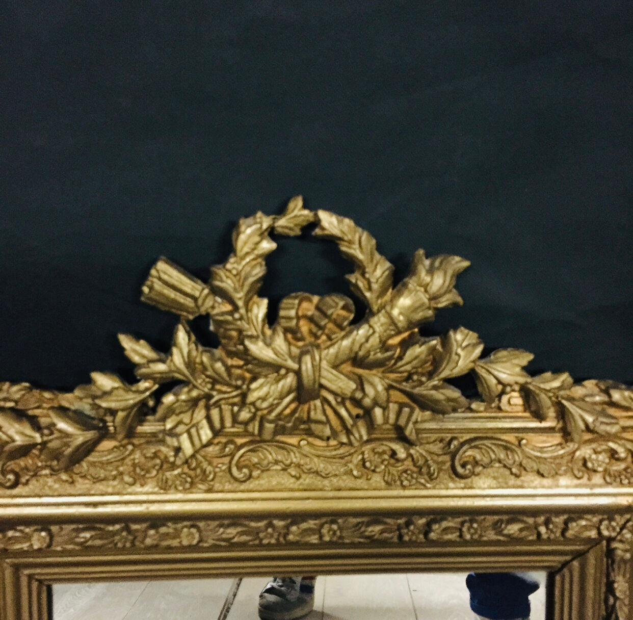 Old gilded mirror louis XV style - 72x53cm