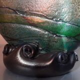 Vase en pâte de verre signé