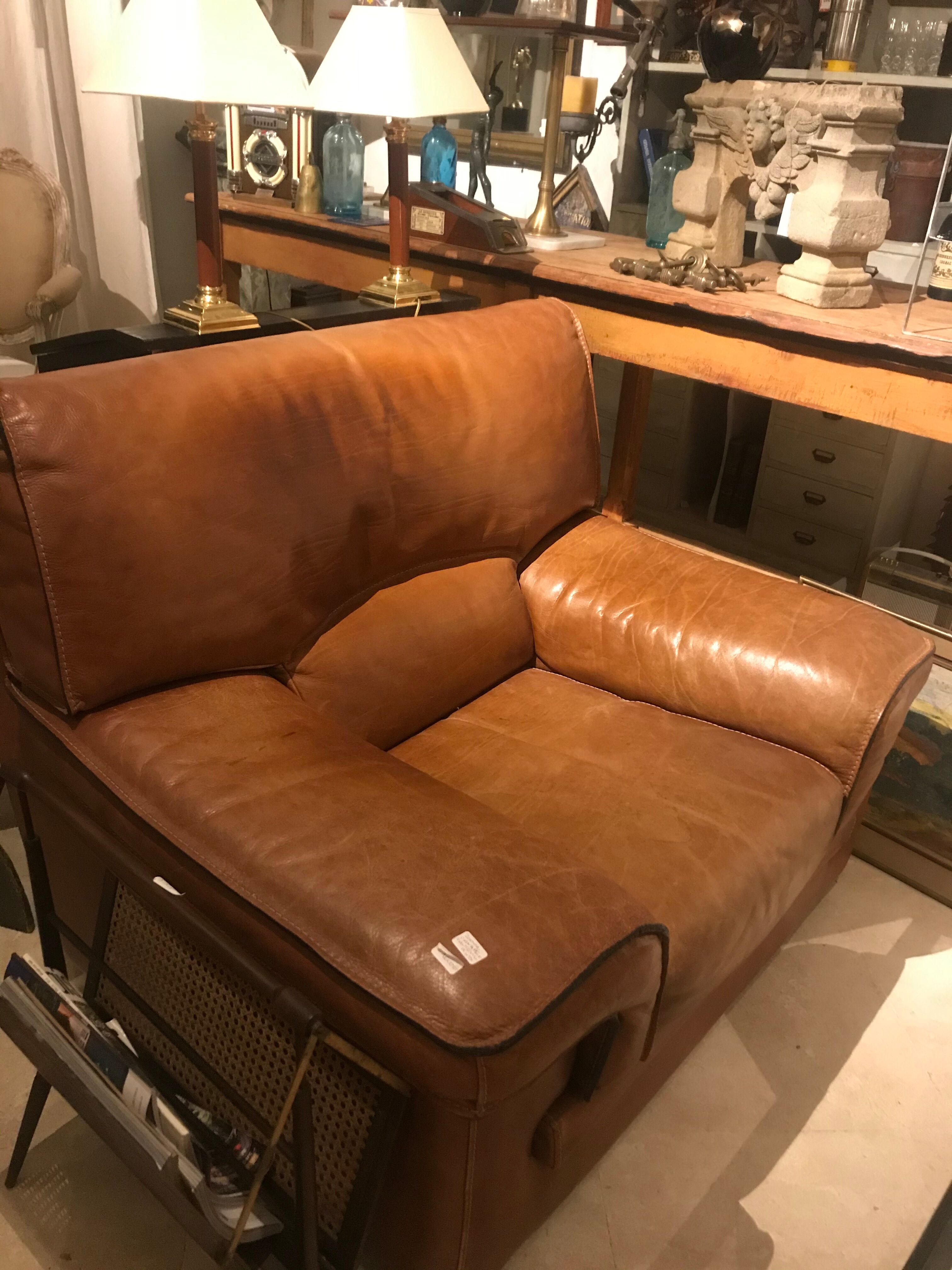 Roche & Bobois leather lounge set