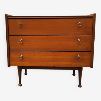 Three-drawer chest of drawers stamped vintage Gauutier