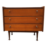 Three-drawer chest of drawers stamped vintage Gauutier