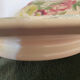 Plate on a presentation stand stamped U&C Sarreguemines Neige.