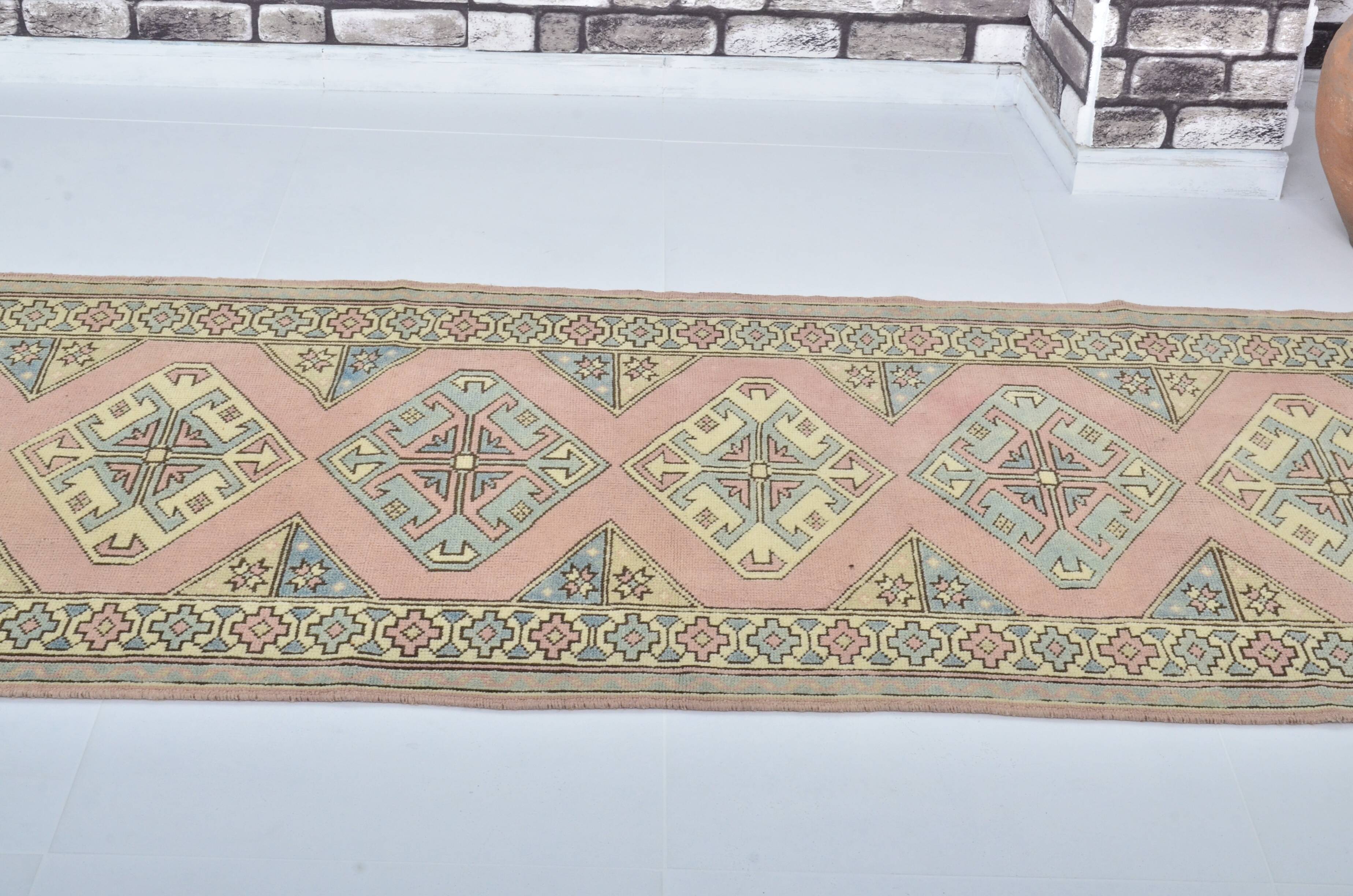 Pink & Turqouise Vintage Hallway Runner sku 3292