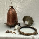 Industrial copper hanging lamp around the 1950