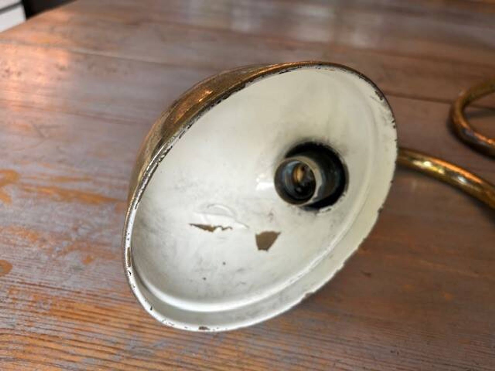 2 industrial wall sconces in brass - Denmark 1970s-80s