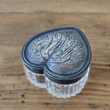 Crystal and silver jewelry box.