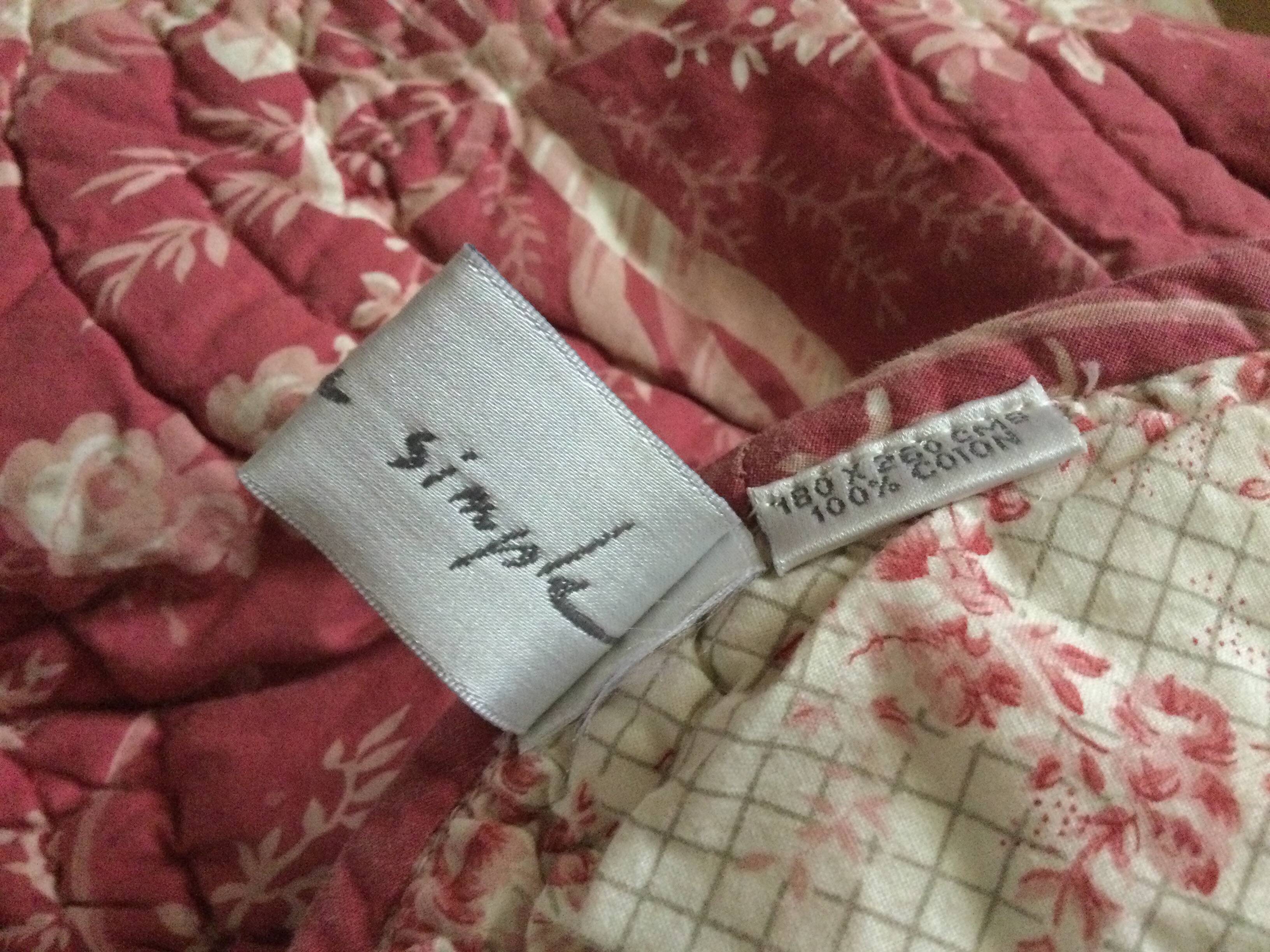 Quilted floral bedspread