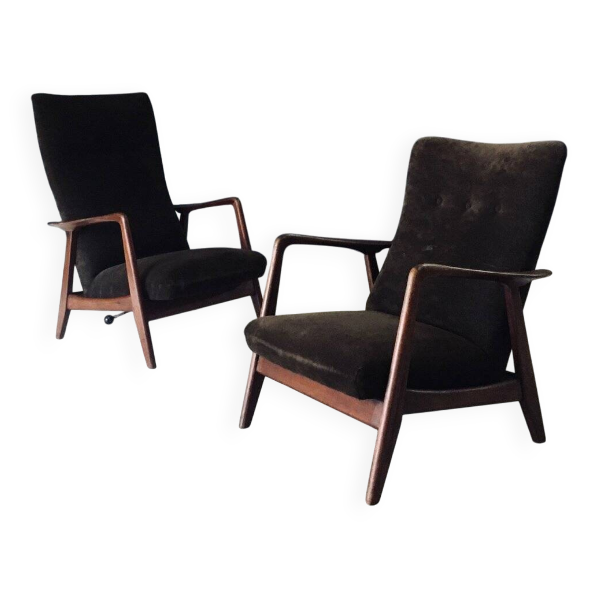 Rock Siësta Lounge Chairs by A. Relling and T. Bekken for Arnestad Bruk, Norway, 1957, Set of 2