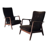 Rock Siësta Lounge Chairs by A. Relling and T. Bekken for Arnestad Bruk, Norway, 1957, Set of 2