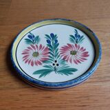 Saucer cup ramekin HB Quimper ceramic signed PF and numbered
