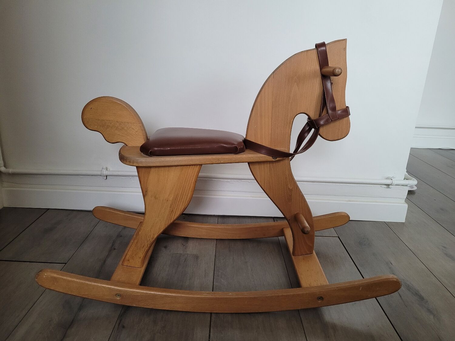 Beech rocking horse