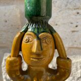 Picasso terracotta candle holder
