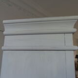 Pearl grey patinated bookcase