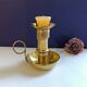 Large artisanal hand candle holder cellar rat gilded copper vintage atypical