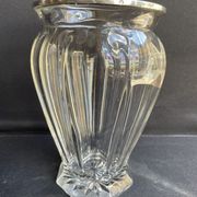 Vase in cut crystal and silver hallmark head of minerva 1st title