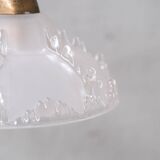 Paire de suspensions vintage en verre « Ice »