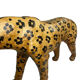 Vintage 60s/70s Leopard Sculpture in Genuine Leather Retro Piece