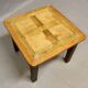 Coffee table on old parquet floor