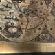 Golden old and new world map