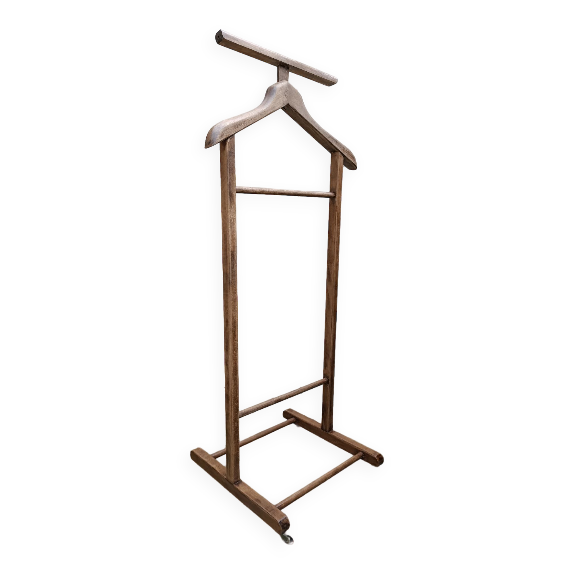 Valet en bois patiné