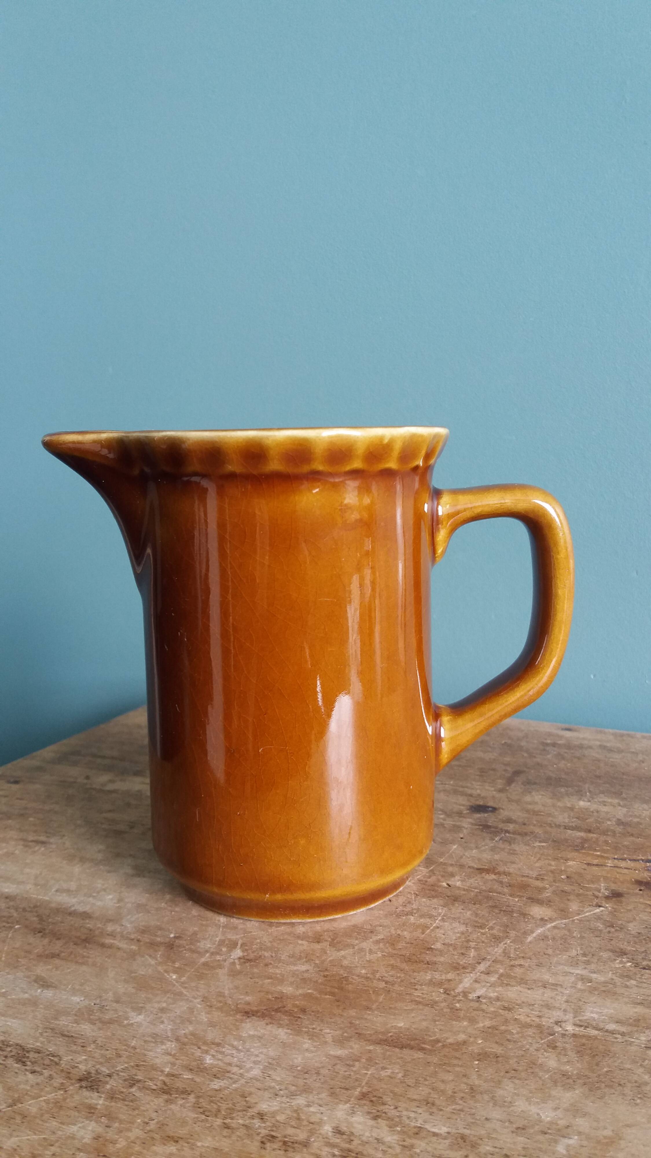 Jug milk pot Digoin Sarreguemines
