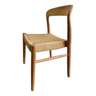 Chaise bistrot en teck et corde