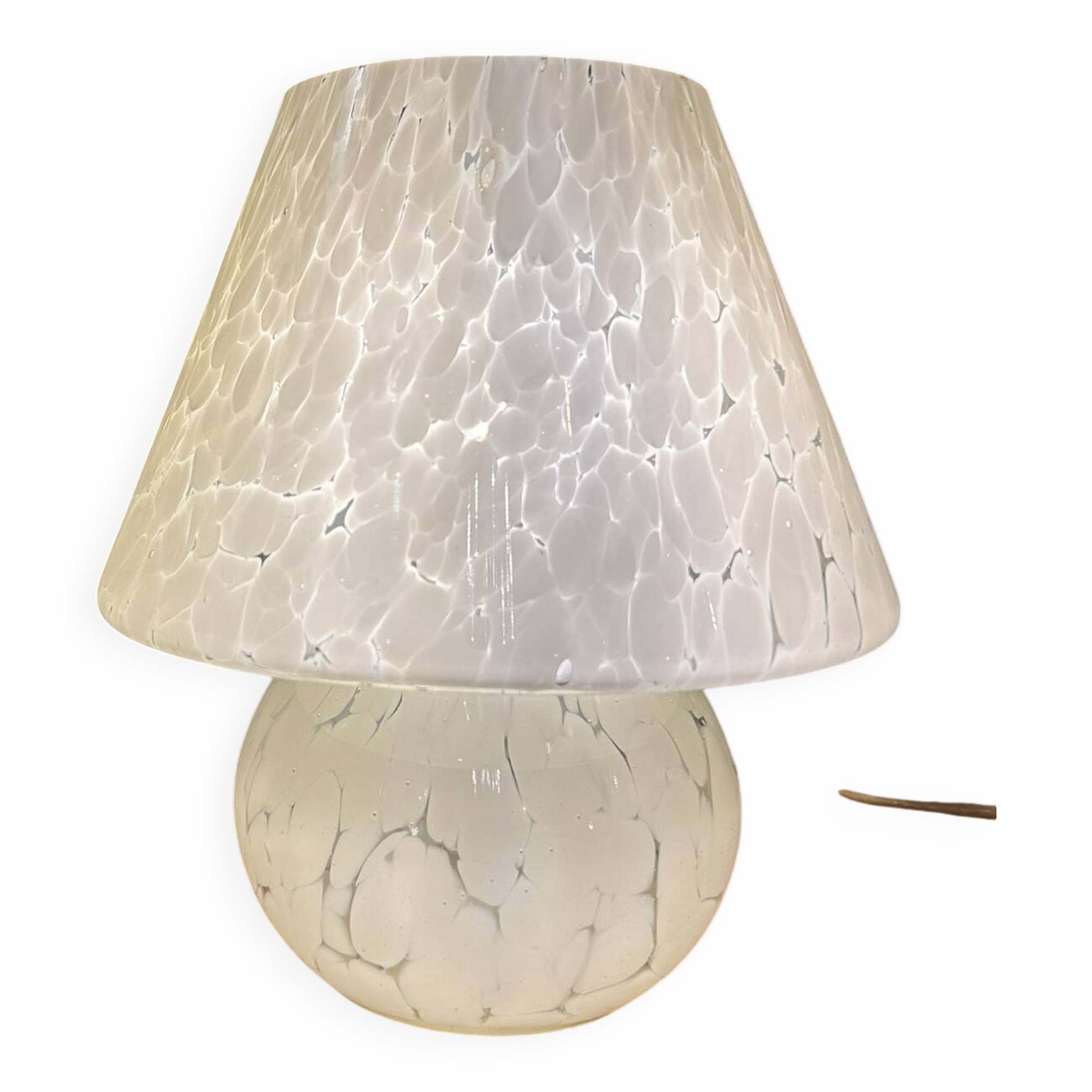 Murano glass mushroom bedside lamp, Italy