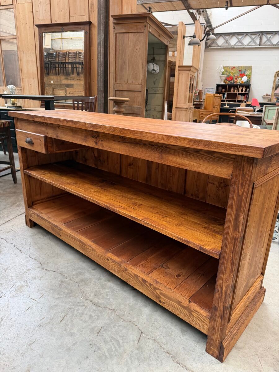 Comptoir en sapin années 60