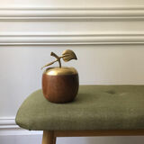 Brass apple and olive wood