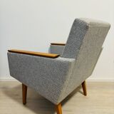 Fauteuil gris vintage de Tchécoslovaquie des années 1970