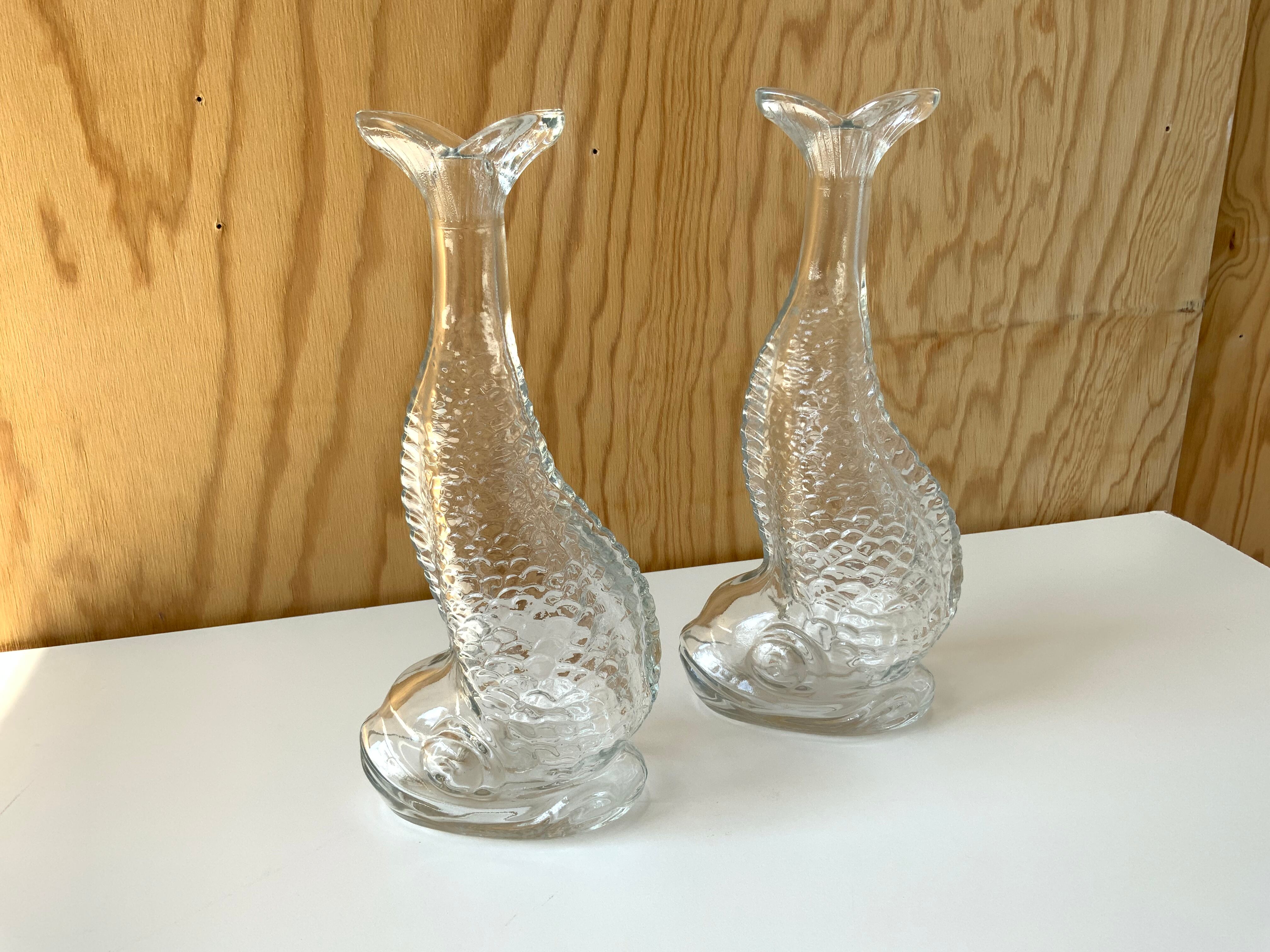 Duo de carafes poisson