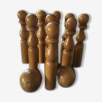 Vintage wooden bowling