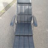Chaise pliante inclinable vintage maule marga airstream repose-pieds design 1970