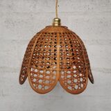 Vintage wicker pendant lamp