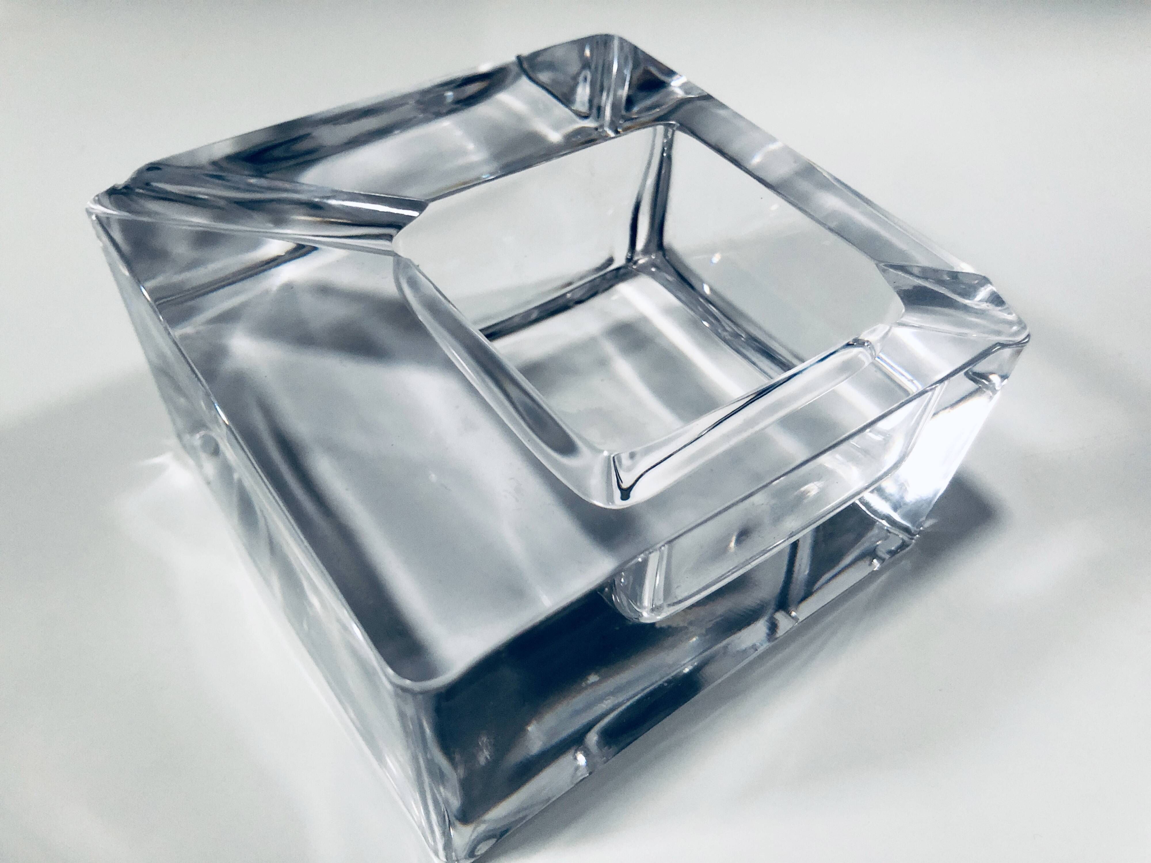 Large Vintage Ashtray • Crystal • Sèvres France • 1970