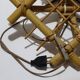 Rattan wall sconce