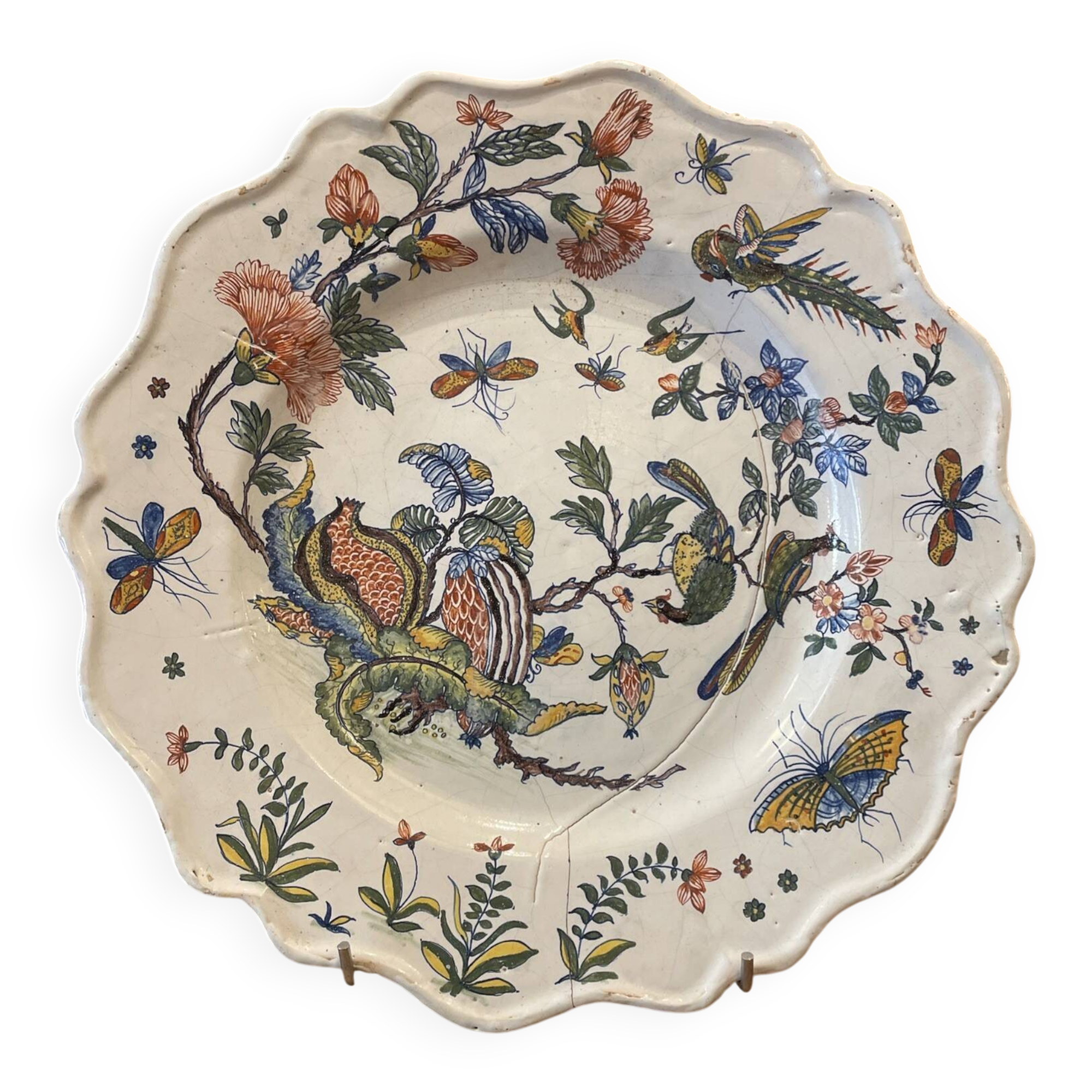 Round dish Sinceny 18th century