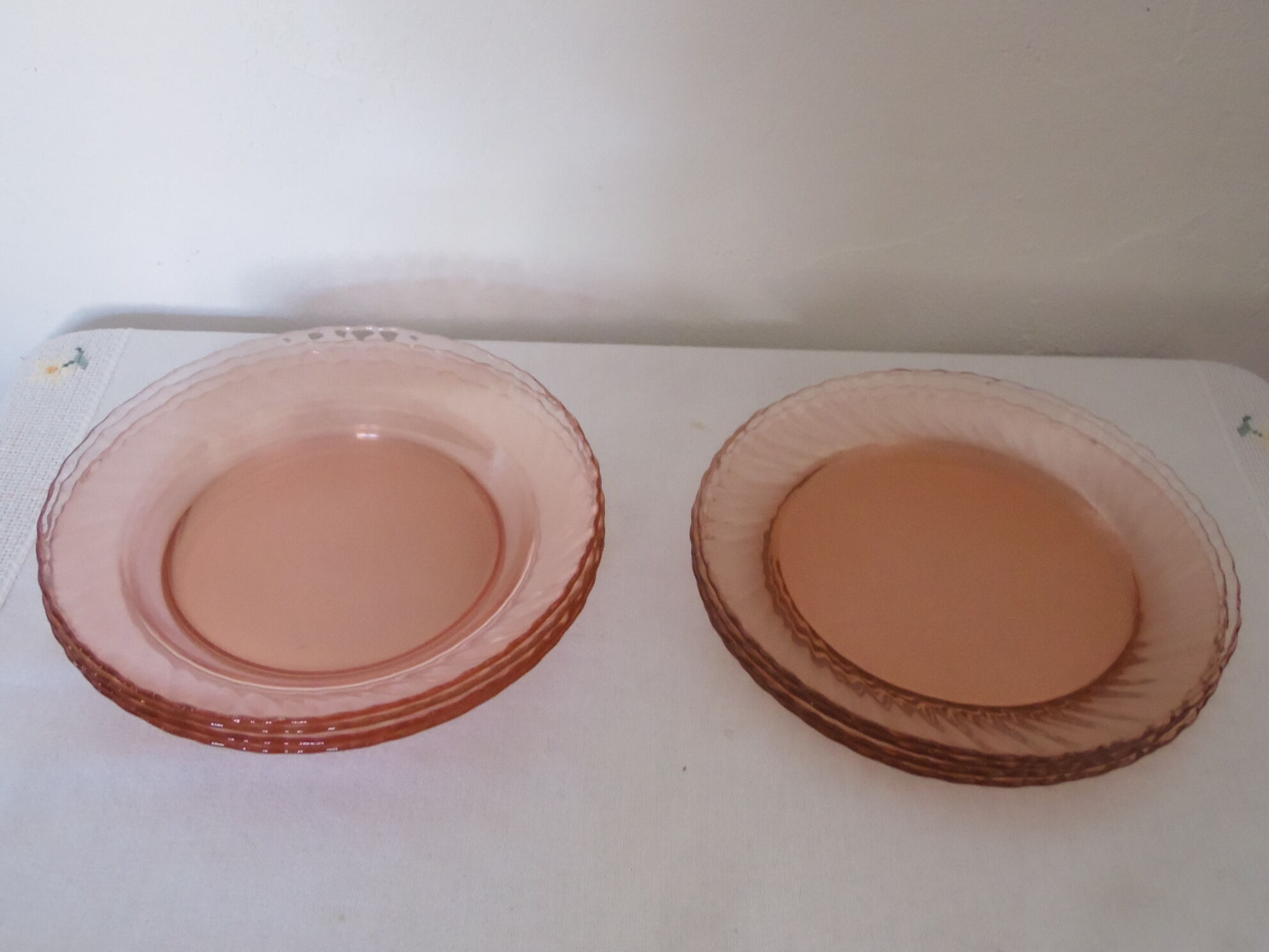 Service of 8 plates Rosaline Arcoroc